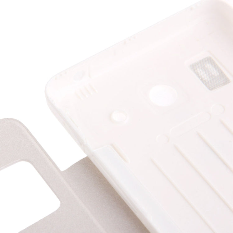 Cloth Texture Horizontal Flip Leather Case + Plastic  Back Cover with Call Display ID for Huawei Ascend G520