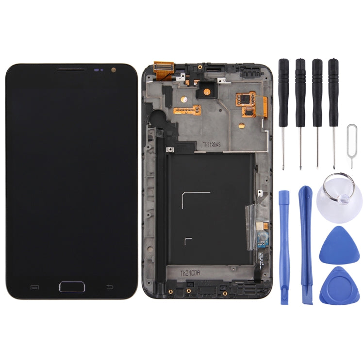 Original Super AMOLED LCD Screen for Samsung Galaxy Note / i9220 / N7000 Digitizer Full Assembly with Frame