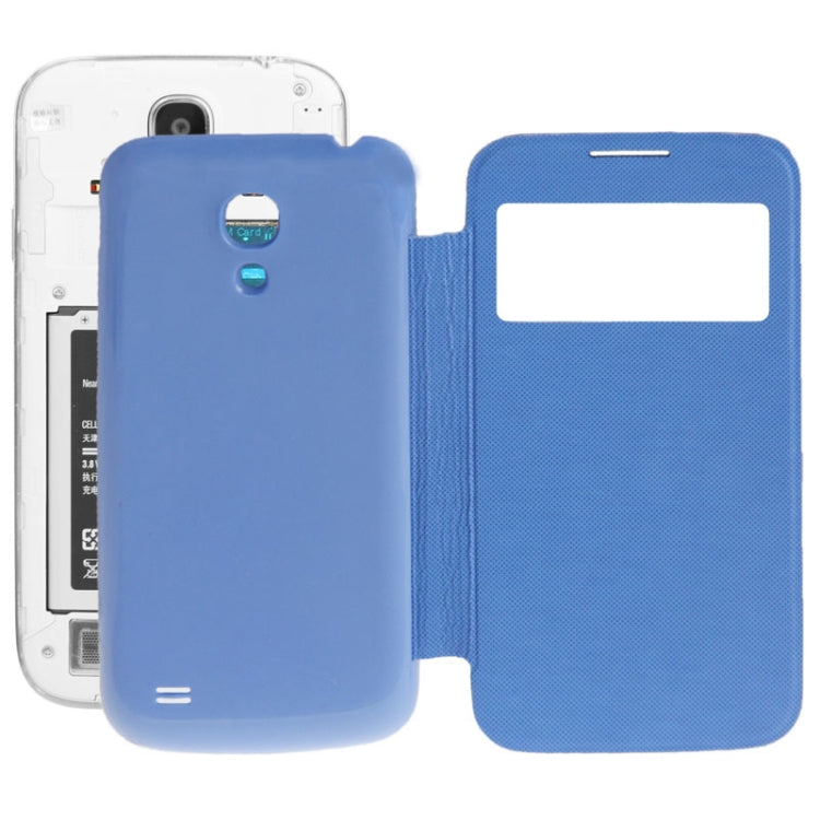 For Galaxy S IV mini / i9190 Cloth Texture  Back Cover with Flip Leather Case with Call Display ID