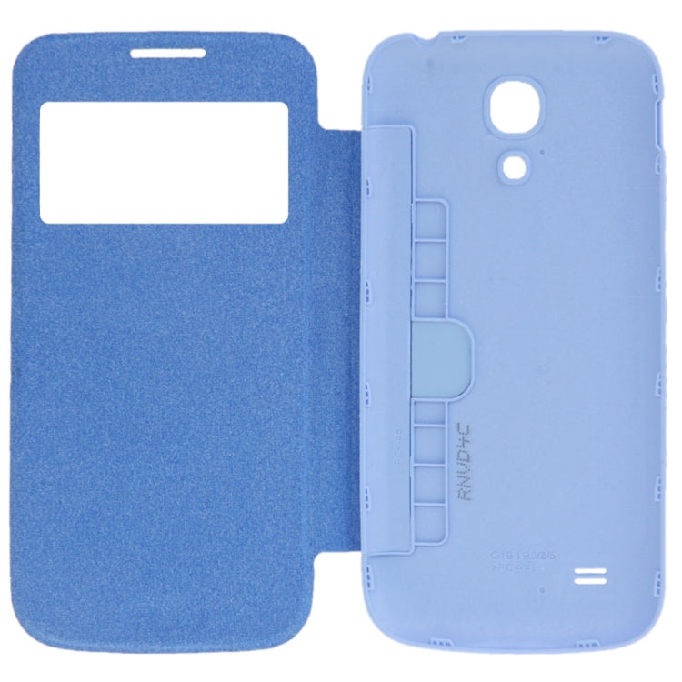 For Galaxy S IV mini / i9190 Cloth Texture  Back Cover with Flip Leather Case with Call Display ID