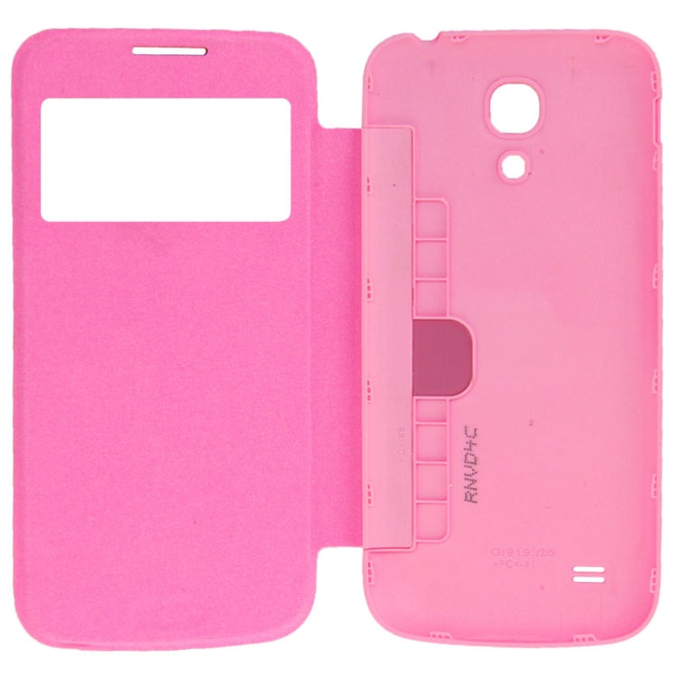For Galaxy S IV mini / i9190 Cloth Texture  Back Cover with Flip Leather Case with Call Display ID