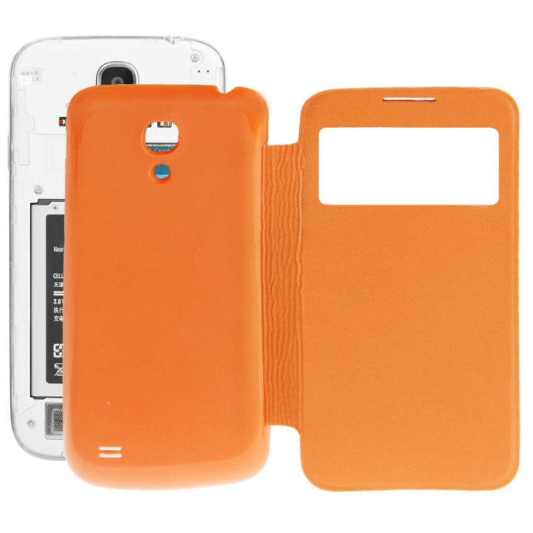 For Galaxy S IV mini / i9190 Cloth Texture  Back Cover with Flip Leather Case with Call Display ID