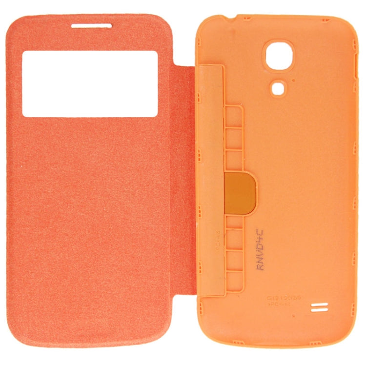 For Galaxy S IV mini / i9190 Cloth Texture  Back Cover with Flip Leather Case with Call Display ID