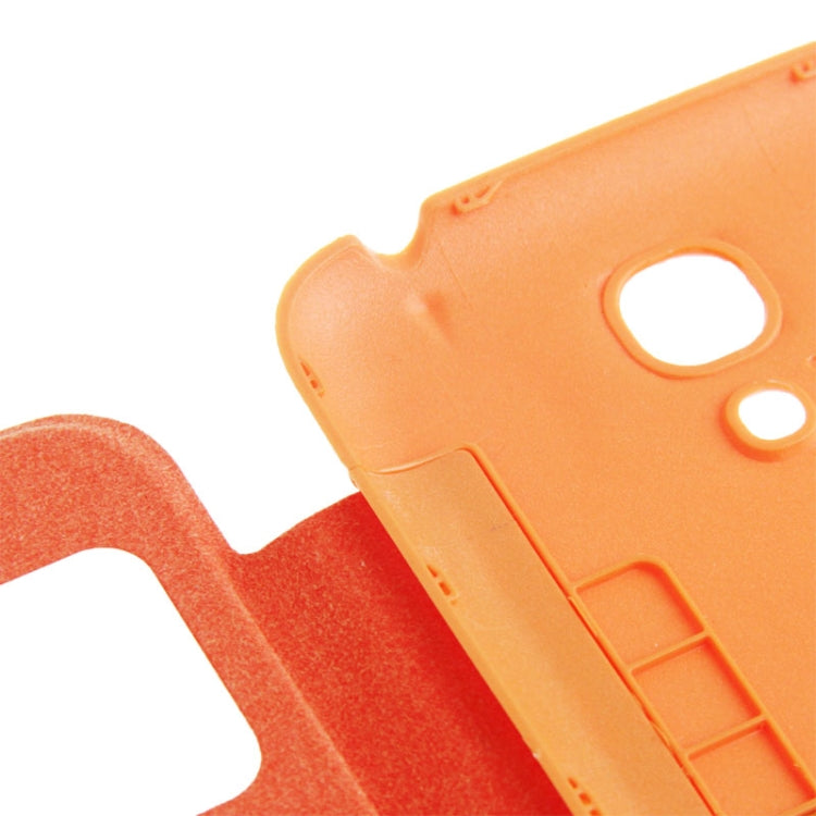 For Galaxy S IV mini / i9190 Cloth Texture  Back Cover with Flip Leather Case with Call Display ID