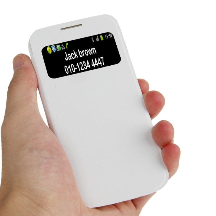 For Galaxy S IV mini / i9190 Cloth Texture  Back Cover with Flip Leather Case with Call Display ID