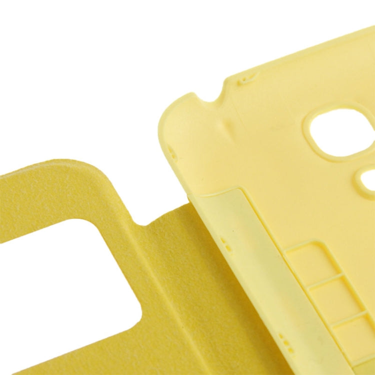 For Galaxy S IV mini / i9190 Cloth Texture  Back Cover with Flip Leather Case with Call Display ID