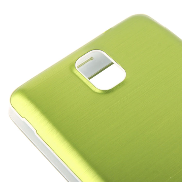 For Galaxy Note III / N9000 Transparent Window Design Flip Leather Case + Metal Brushed Paste Skin Plastic  Back Cover