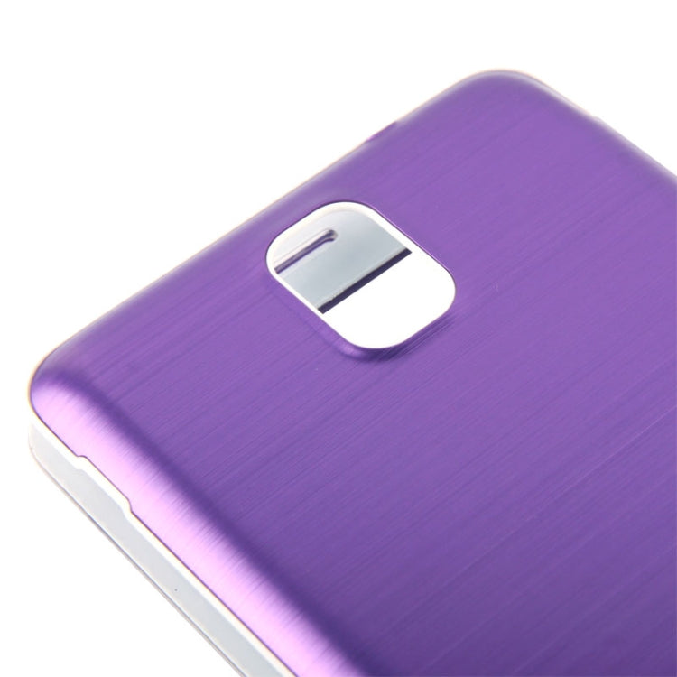 For Galaxy Note III / N9000 Transparent Window Design Flip Leather Case + Metal Brushed Paste Skin Plastic  Back Cover