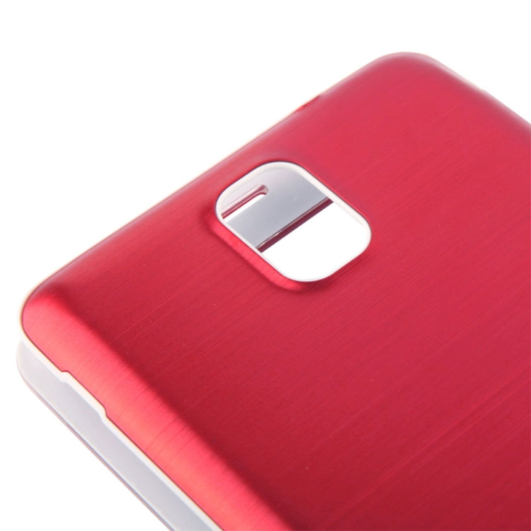 For Galaxy Note III / N9000 Transparent Window Design Flip Leather Case + Metal Brushed Paste Skin Plastic  Back Cover
