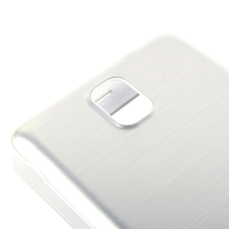 For Galaxy Note III / N9000 Transparent Window Design Flip Leather Case + Metal Brushed Paste Skin Plastic  Back Cover