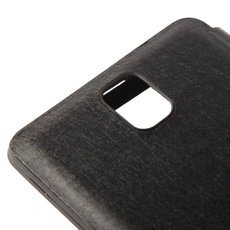 For Galaxy Note III / N9000 Silver Hairline Texture Flip Leather Case + Plastic  Back Cover with Call Display ID