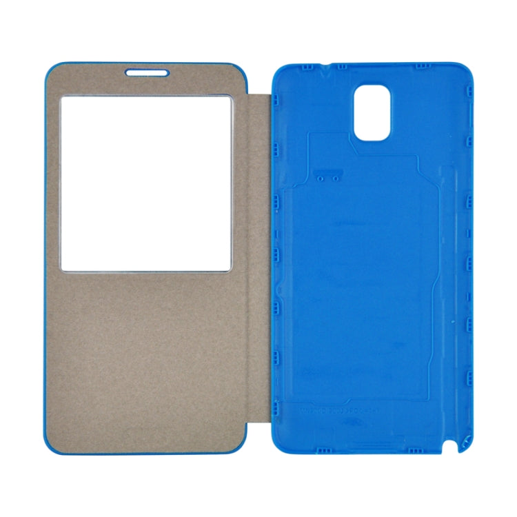 For Galaxy Note III / N9000 Crazy Horse Texture Flip Leather Case + Plastic  Back Cover with Call Display ID