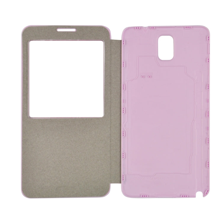 For Galaxy Note III / N9000 Crazy Horse Texture Flip Leather Case + Plastic  Back Cover with Call Display ID