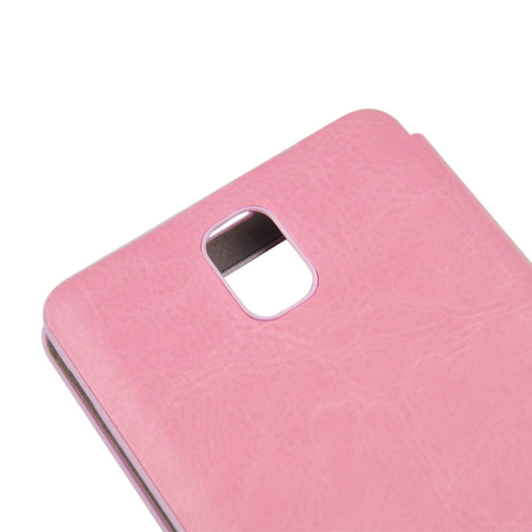 For Galaxy Note III / N9000 Crazy Horse Texture Flip Leather Case + Plastic  Back Cover with Call Display ID