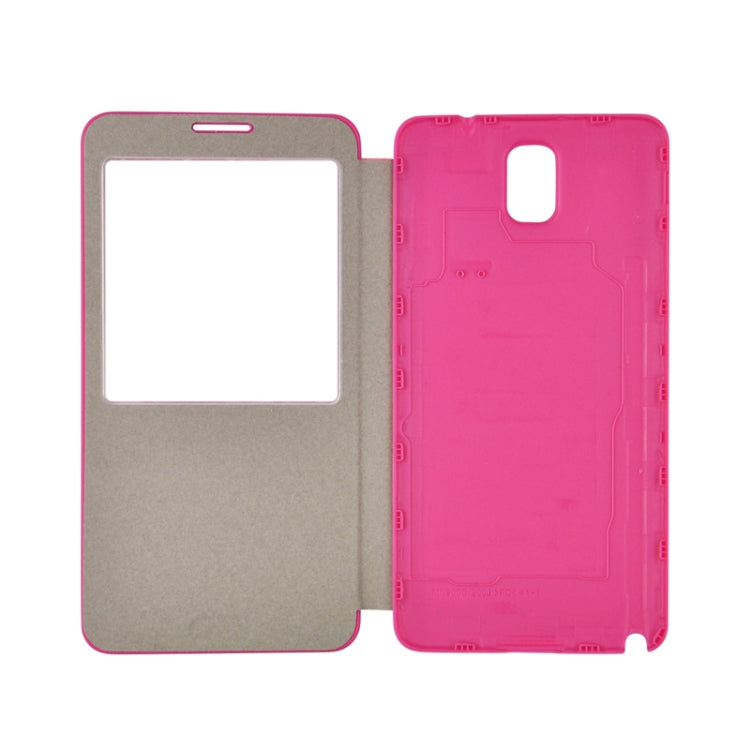 For Galaxy Note III / N9000 Crazy Horse Texture Flip Leather Case + Plastic  Back Cover with Call Display ID