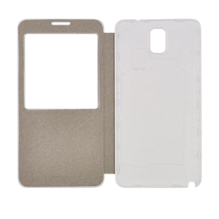 For Galaxy Note III / N9000 Crazy Horse Texture Flip Leather Case + Plastic  Back Cover with Call Display ID