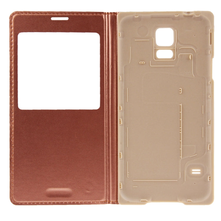 For Galaxy S5 / G900 with Word Flip Leather Case + Plastic  Back Cover with Call Display ID