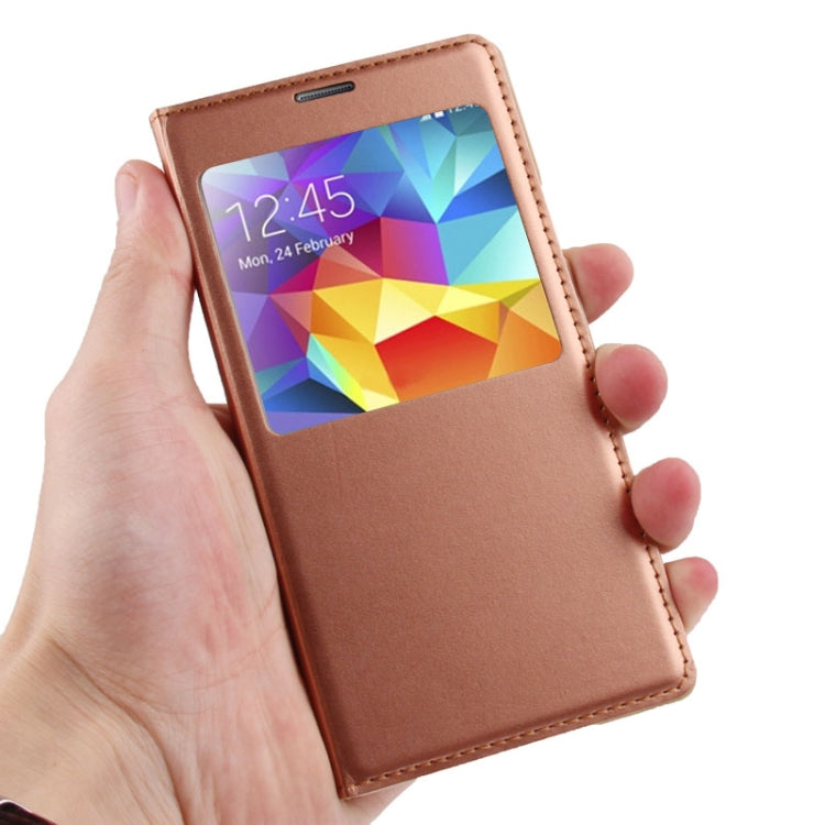 For Galaxy S5 / G900 with Word Flip Leather Case + Plastic  Back Cover with Call Display ID