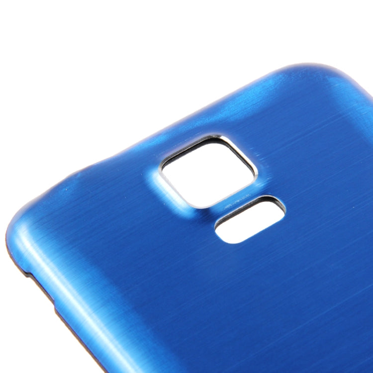 For Galaxy S5 / G900 with Word Metallic + Plastic Combination Battery Cover with White Edge