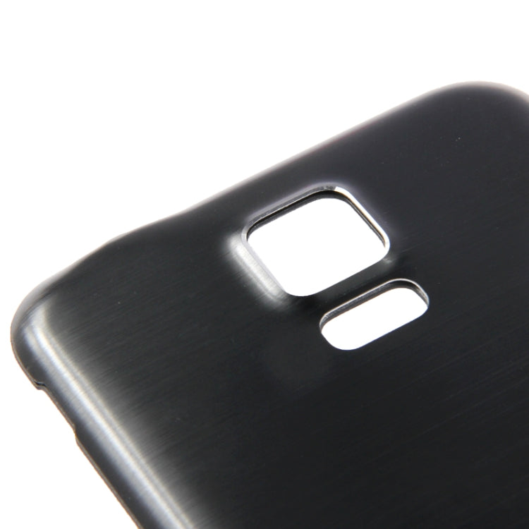 For Galaxy S5 / G900 with Word Metallic + Plastic Combination Battery Cover with White Edge