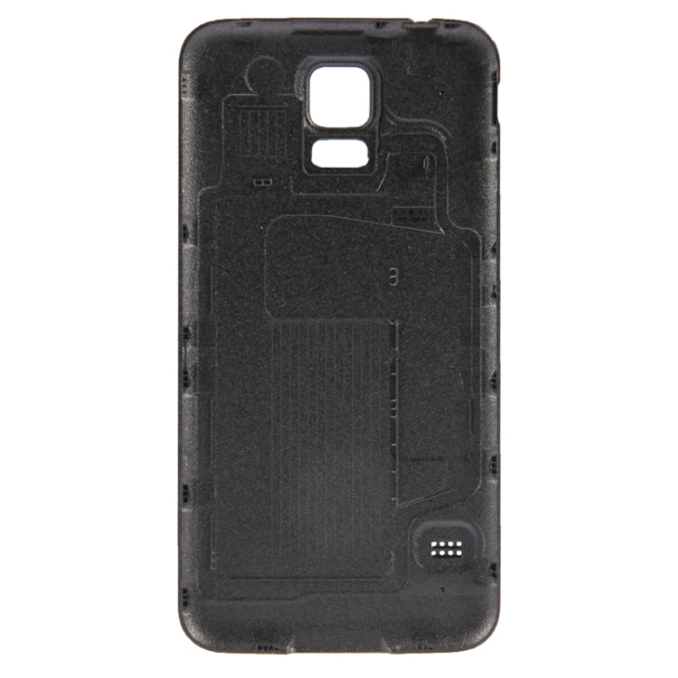 For Galaxy S5 / G900 with Word Metallic + Plastic Combination Battery Cover with White Edge