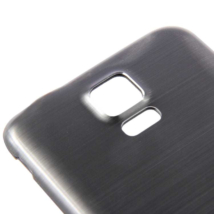 For Galaxy S5 / G900 with Word Metallic + Plastic Combination Battery Cover with White Edge