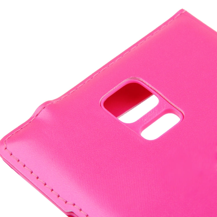 For Galaxy S5 / G900 Flip Leather Case + Plastic  Back Cover with Call Display ID (Magenta)
