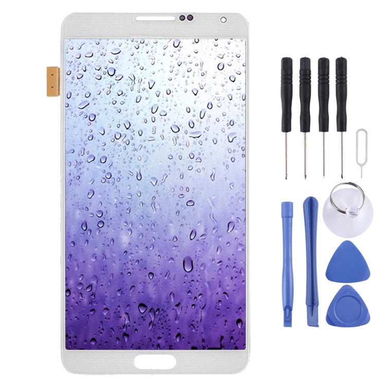 Original Super AMOLED LCD Screen for Galaxy Note III / N900 with Digitizer Full Assembly (White)