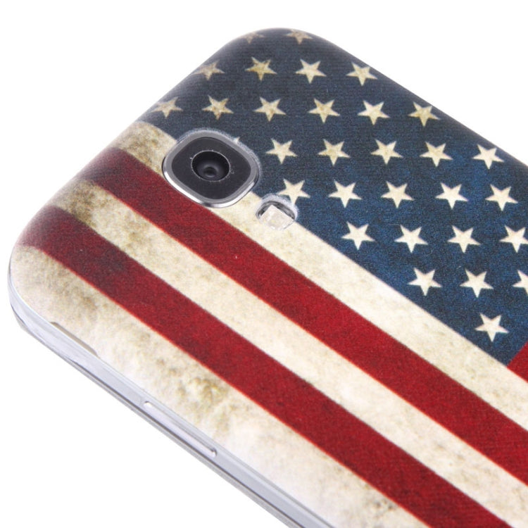 For Galaxy S IV mini / i9190 Retro American Flag Pattern Call Display Flip Leather Case + Plastic  Back Cover with Sleep / Wake-up Function