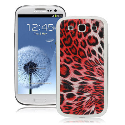 For Galaxy SIII / i9300 Leopard Leather Skin  Battery Cover with