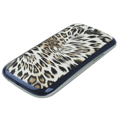 For Galaxy SIII / i9300 Leopard Leather Skin  Battery Cover with