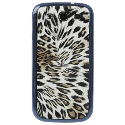 For Galaxy SIII / i9300 Leopard Leather Skin  Battery Cover with