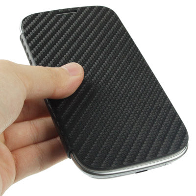 For Galaxy SIII / i9300, Black Carbon Fiber Skin Style (Front + Back)  Battery Cover (Black)