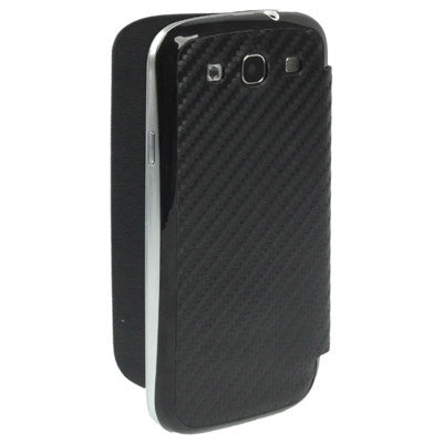 For Galaxy SIII / i9300, Black Carbon Fiber Skin Style (Front + Back)  Battery Cover (Black)