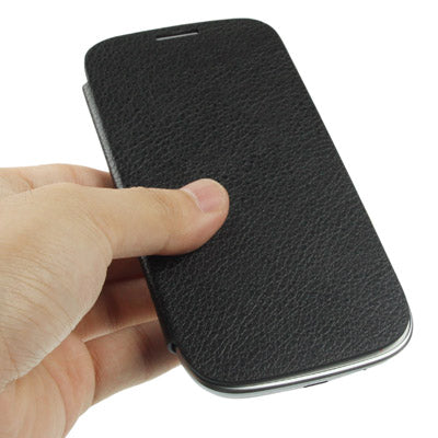 For Galaxy SIII / i9300 Litchi Texture (Front + Back)  Battery Cover (Black)