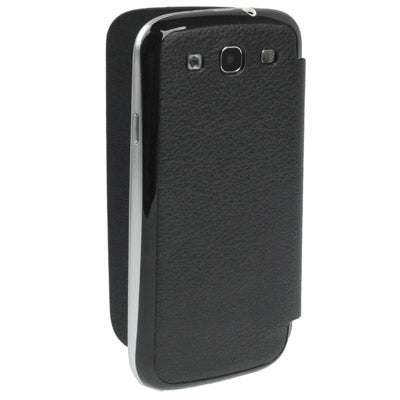 For Galaxy SIII / i9300 Litchi Texture (Front + Back)  Battery Cover (Black)