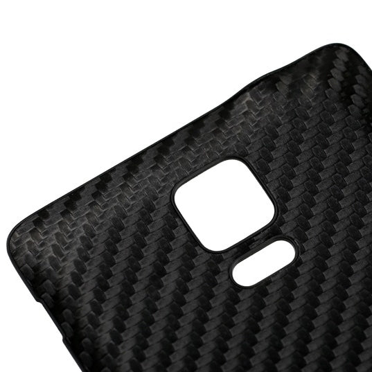 For Galaxy Note 4 Carbon Fiber Texture Leather Paste Skin Back Cover