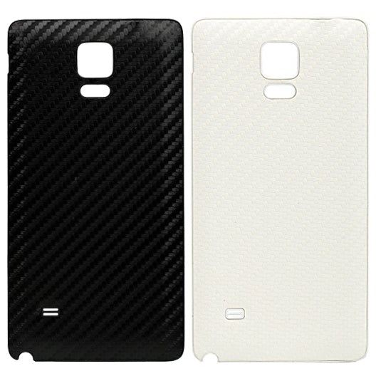 For Galaxy Note 4 Carbon Fiber Texture Leather Paste Skin Back Cover