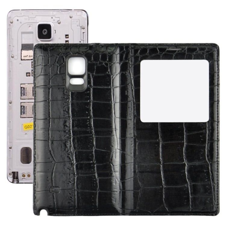 For Galaxy Note 4 Horizontal Flip Leather Case + Plastic  Back Cover with Call Display ID