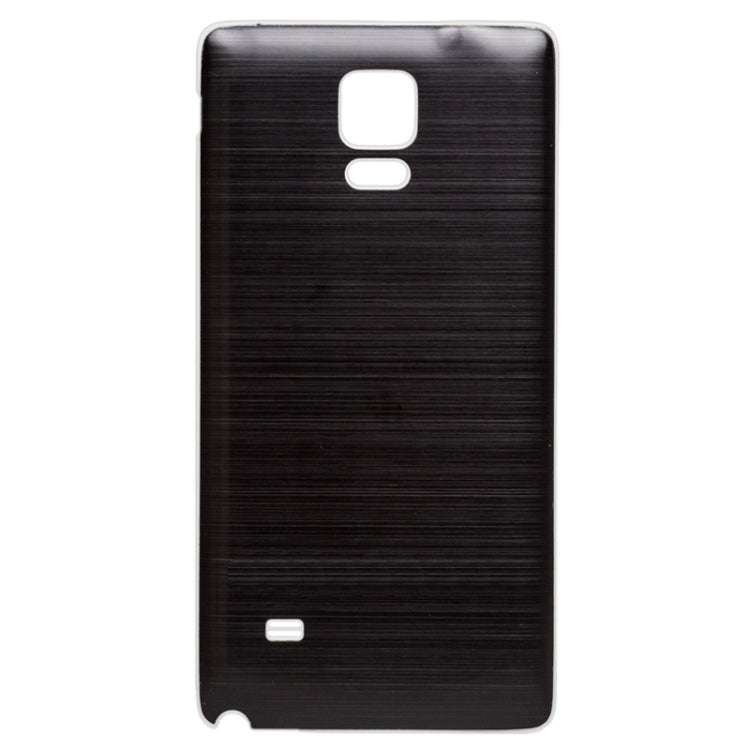 For Galaxy Note 4 White Edge Brushed Texture Back Cover