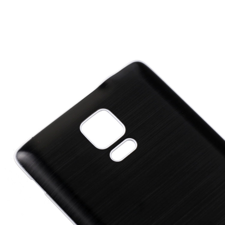 For Galaxy Note 4 White Edge Brushed Texture Back Cover