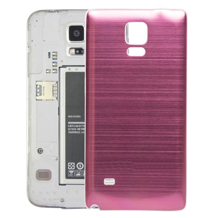 For Galaxy Note 4 White Edge Brushed Texture Back Cover