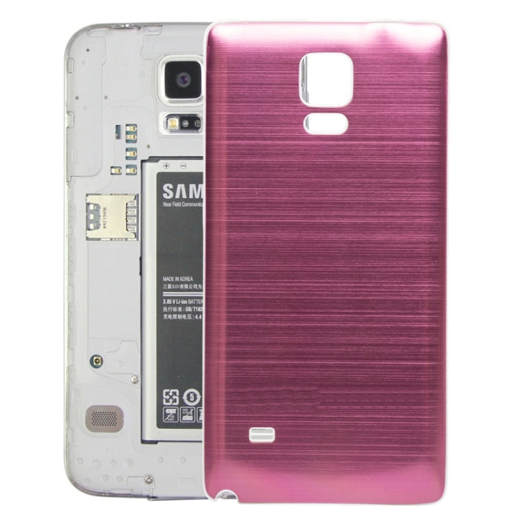 For Galaxy Note 4 White Edge Brushed Texture Back Cover