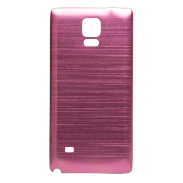 For Galaxy Note 4 White Edge Brushed Texture Back Cover
