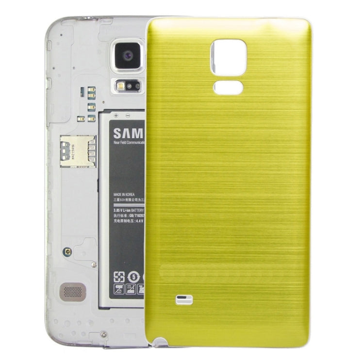 For Galaxy Note 4 White Edge Brushed Texture Back Cover