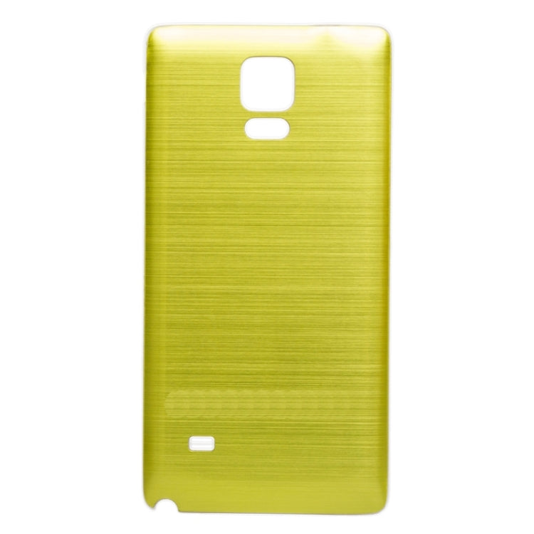 For Galaxy Note 4 White Edge Brushed Texture Back Cover