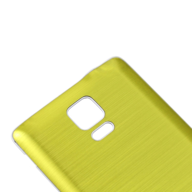 For Galaxy Note 4 White Edge Brushed Texture Back Cover