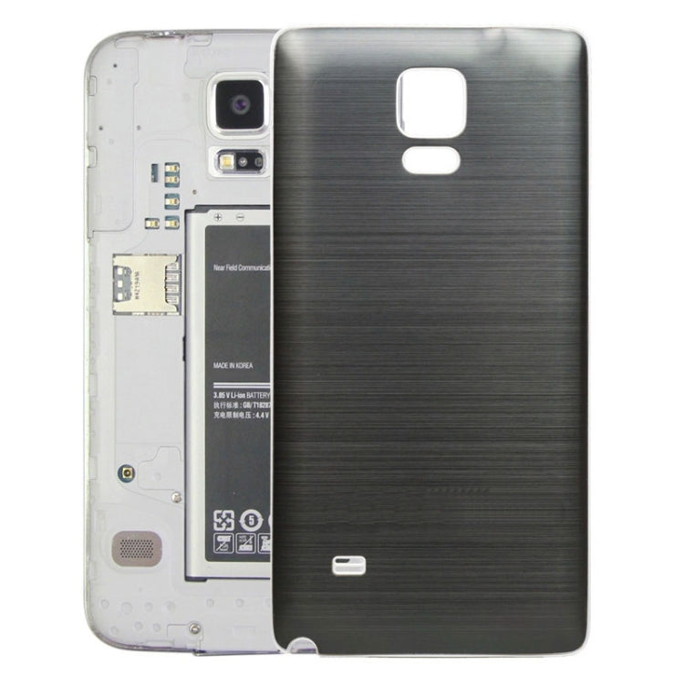 For Galaxy Note 4 White Edge Brushed Texture Back Cover