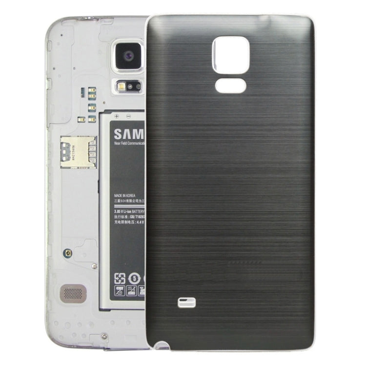 For Galaxy Note 4 White Edge Brushed Texture Back Cover
