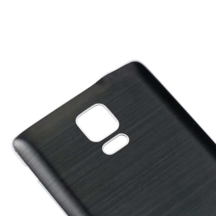 For Galaxy Note 4 White Edge Brushed Texture Back Cover